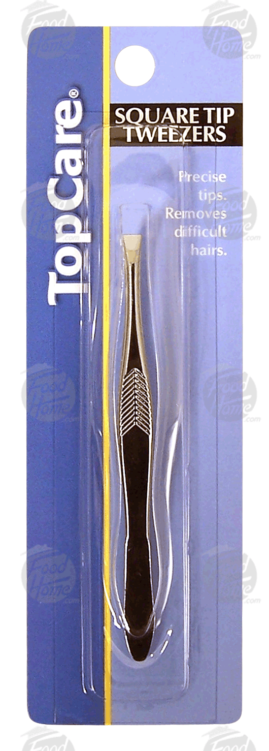 Top Care  square tip tweezers, removes the most difficult hairs Full-Size Picture